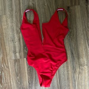 Hot red one piece